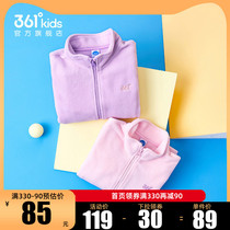 361 Degrees childrens clothing childrens coat 2021 autumn new childrens sweatshirt girls high neck fleece jacket