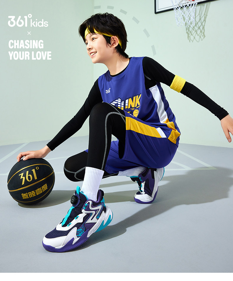 悍将|361度童鞋儿童篮球鞋男童运动鞋青少年秋季新款皮面男孩鞋子 — 16