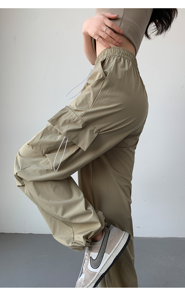 Розовые быстросохнущие тонкие приталенные шелковые штаны, высокая талия, свободный прямой крой 