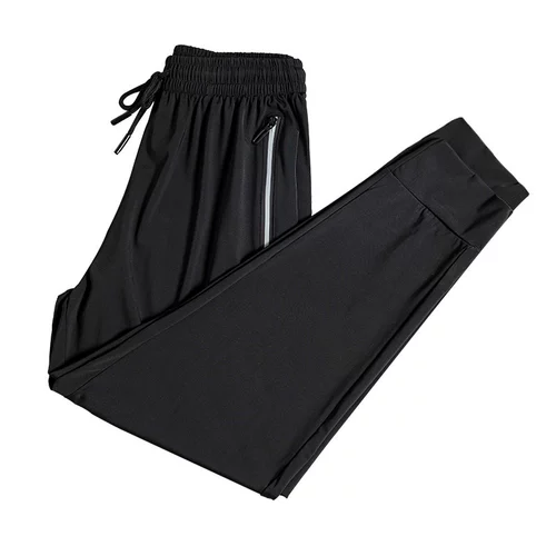 Шелковые летние тонкие быстросохнущие штаны для спортзала для отдыха, оверсайз, свободный крой, для бега