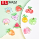 Аксессуары из смолы с кристаллами и фруктами, кремовый клей, сделай сам, ручной работы, домашний чехол для мобильного телефона, материал, ювелирное изделие, клей для счастливой сумки