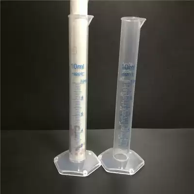 Plastic measuring cylinder 10ml ml plastic straight measuring cup chemical experiment instrument consumables teaching equipment 4