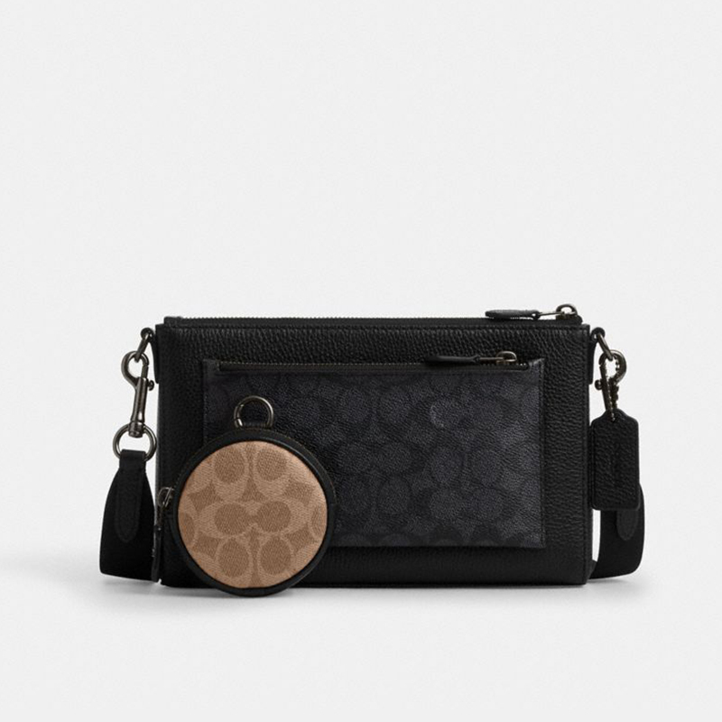 Coach/Coach Men's Bag Medium Size Men's Pvc Leather Shoulder Crossbody Bag Coach/Coach Men's Bag Medium Size Men's Pvc Leather Shoulder Crossbody Bag
