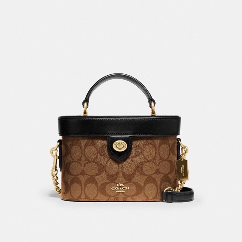 Coach/Kay Small Women's Monogram Chain Shoulder Handbag Crossbody Box Bag 78277 Coach/Kay Small Women's Monogram Chain Shoulder Handbag Crossbody Box Bag 78277