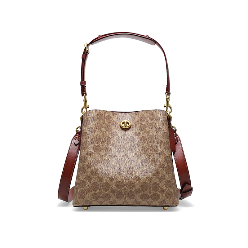 Coach/Coach Women's Monogram Shoulder Crossbody Handbag Bucket Bag C3890 Coach/Coach Women's Monogram Shoulder Crossbody Handbag Bucket Bag C3890