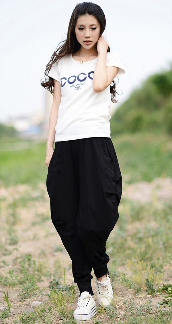 Mùa hè phần mỏng cotton kích thước lớn quần hậu cung thời trang chất béo MM là mỏng thể thao giản dị quần đường phố quần khiêu vũ nữ cà rốt quần quần áo thể thao nữ