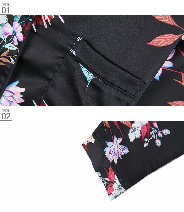 Đồ lót Aige Etam đen in đồ ngủ dài tay top 8E079113795 pijama ngắn tay