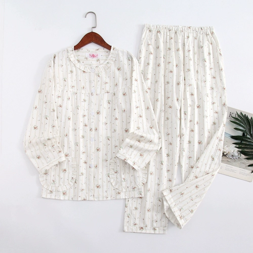 Хлопковый летний лонгслив, штаны, хлопковая тонкая пижама, 100% хлопок, круглый воротник