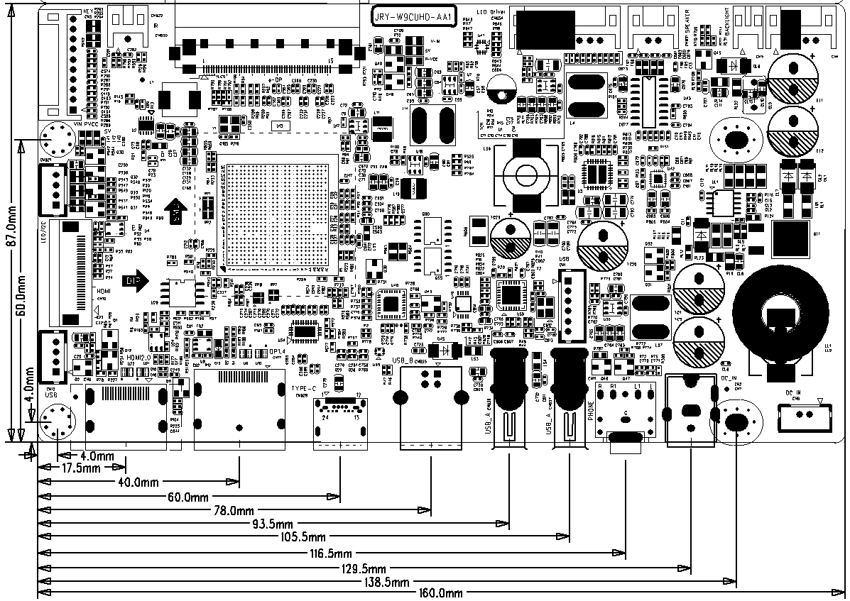 Плата драйвера дисплея 5K60HZ JRY-W9CUHD-AA1 5K HD комплект дисплея, интерфейс Type-C, плата драйвера LM270QQ1 дисплей-модуль