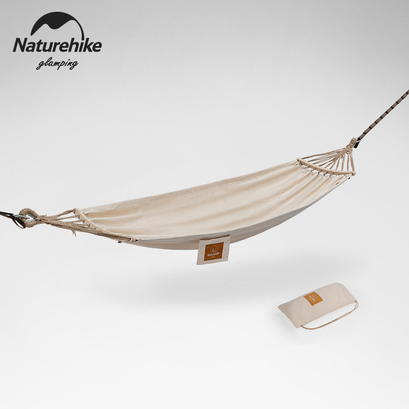 NH Norwegian guest with wood stick anti-side turning canvas single hanging bed Home Outdoor Courtyard Camping Picnic Wild Swings