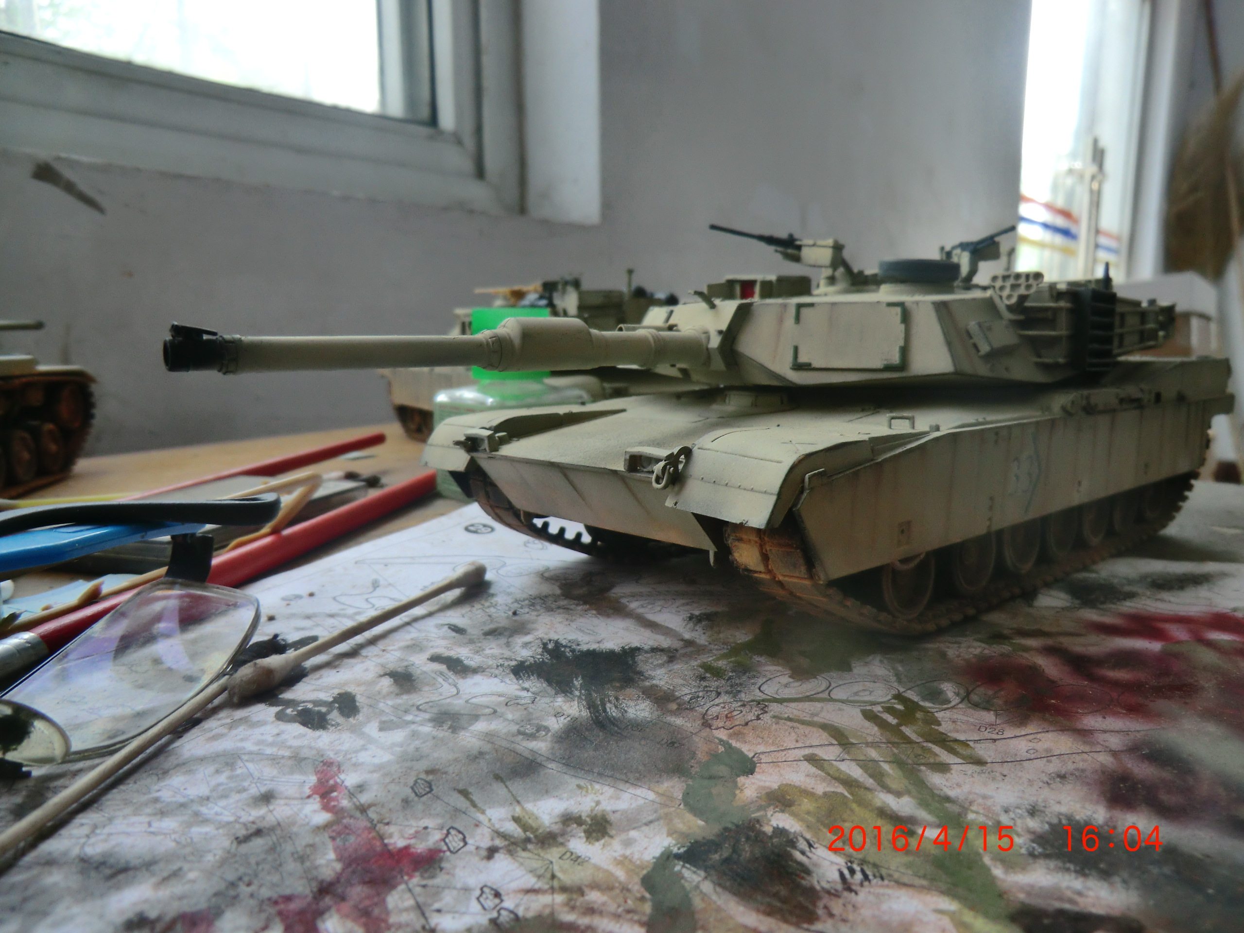 Small Ross 00334 M1A1H1 Tank Model Formulation (Package Plate)