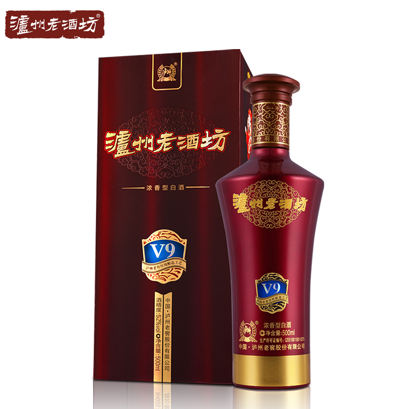 泸州老酒坊 V9 52度浓香型白酒500ml