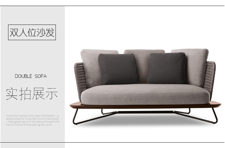 Bắc âu ngoài trời kết hợp sofa mây ghế thiết kế nội thất biệt thự mô hình vườn phòng sân giả sofa mây