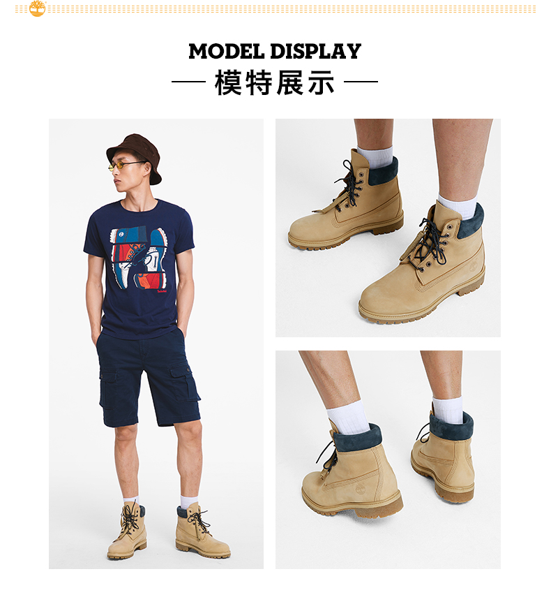 Timberland Tim Berk giày nam 18 mùa xuân và mùa hè mới ngoài trời cổ điển 6-inch cao-top giày | A1LTS