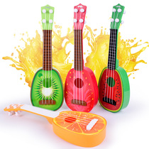 Childrens fruit guitar toy can play simulated mini ukulele musical instrument male and female baby music small guitar