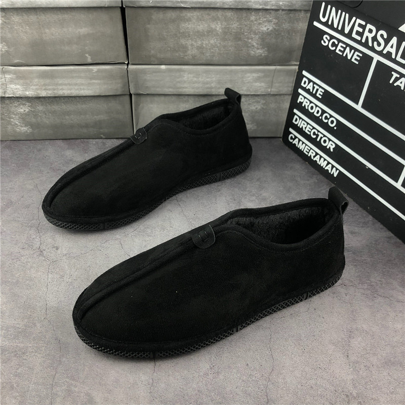 Winter plus velvet new lazy shoes soft bottom set foot flat shoes Chinese style fisherman shoes fast hand with the same trendy men's shoes
