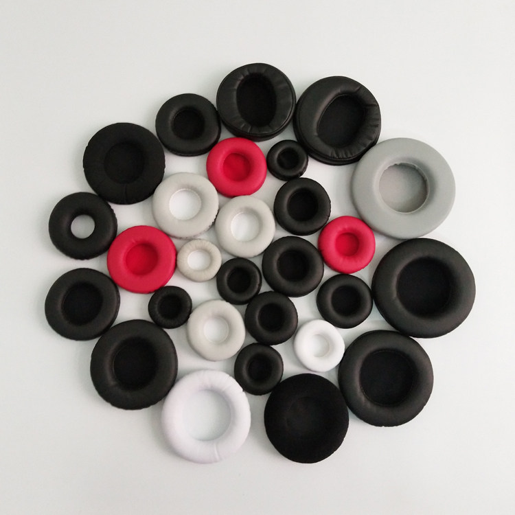 Round diameter 45-110MM headphone cover 60 70 80 90MM leather case 4 5CM11CM sponge sleeve earcup cotton