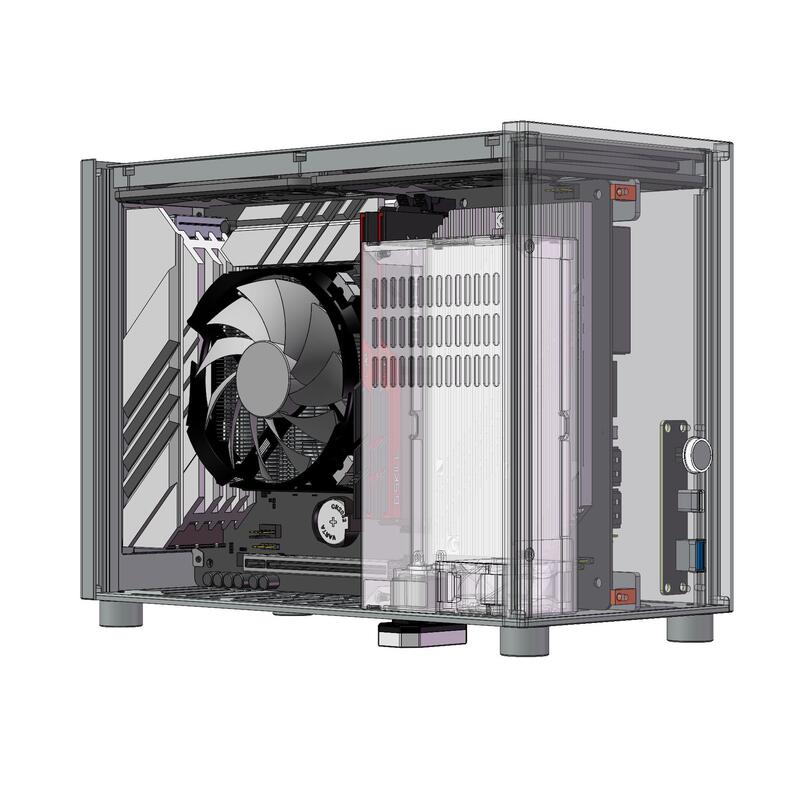 [New Machine in Stock] Zs-A4Ytx\Itx Computer Case Version V1\6.8 Liter Volume All-Aluminum 1U