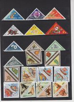 {Muzi Fairy Tale} Foreign-stamped triangle stamps 50 different kinds of stamps