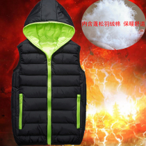 Autumn Winter New Korean version lovers down cotton waistcoat for men and women sleeveless cotton clothes jacket tidal thickened waistcoat male