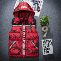 Autumn and winter camouflate lovers waistcoat waistcoat cotton warm thickened Han version Repaired Mens Libra Shoulder Vest Tide for Mens Lions