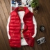 Mùa thu đông 2018 giản dị xuống áo vest cotton cộng với phân bón XL không tay vest gió nam vest ấm áp thủy triều áo ba lổ Áo vest cotton
