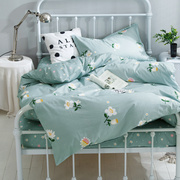 Sheets ba mảnh sinh viên ký túc xá duy nhất 0.9 m cotton phòng ngủ quilt cover pillowcase 1.2 m bộ đồ giường cô gái