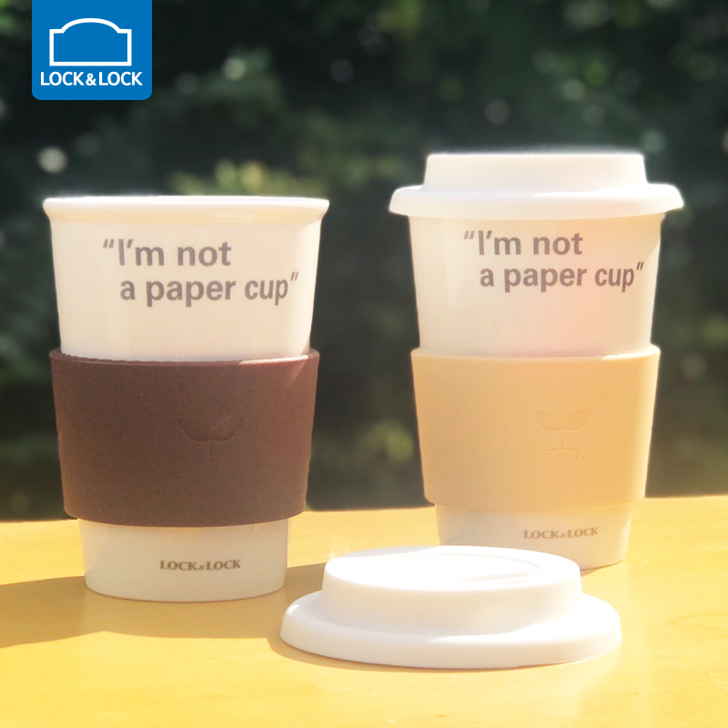 Lock lock lock environmental protection Ceramic cup Mug with lid Porcelain cup Creative water cup SLB003