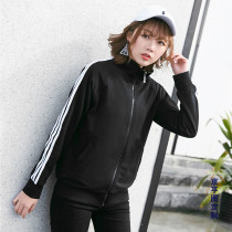 Stand collar sweater zipper sports classic solid color thin spring and autumn diy printing logo custom-made embroidery without hat