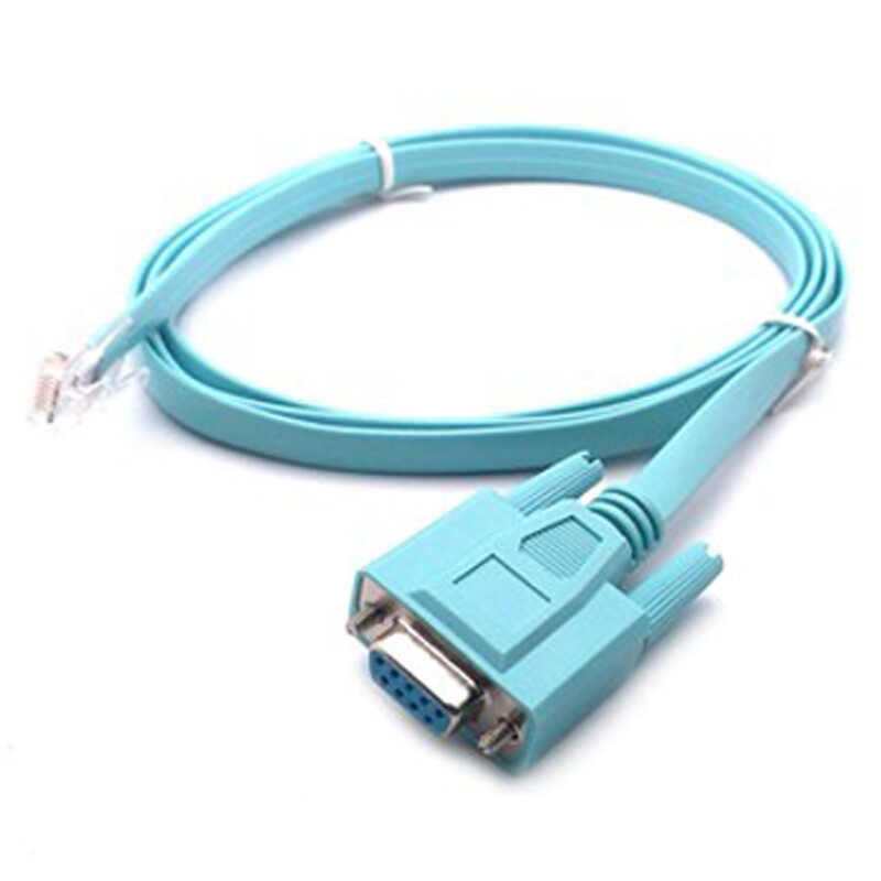 RJ45 Internet interface to turn RS232 serial port COM port 9 holes crystal head Cisco cisco Huawei console data line