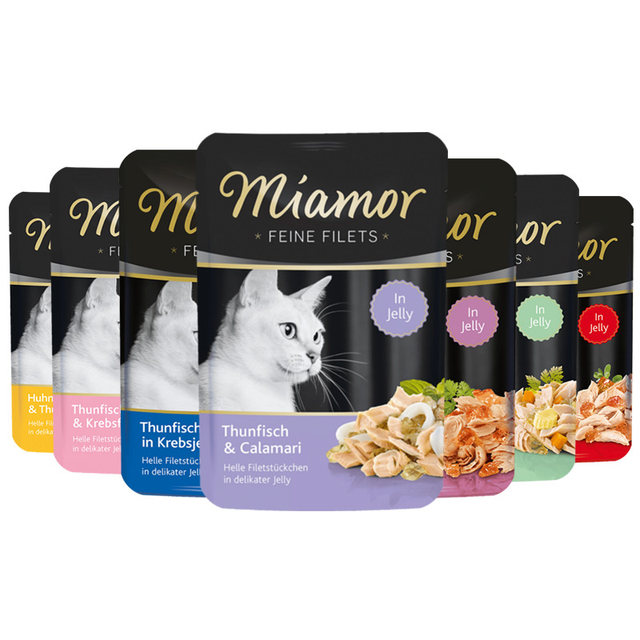 Miami Cat Meal Packs 100G*6 packs Miami black canned meat slices gravy jelly soup packs light food low fat