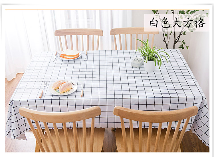 PVC khăn trải bàn tâm dầu không thấm nước dùng một lần chống bỏng bàn cà phê gió vải mạng Bắc Âu đỏ in bông vải cô gái của - Khăn trải bàn khăn trải bàn bằng nhựa