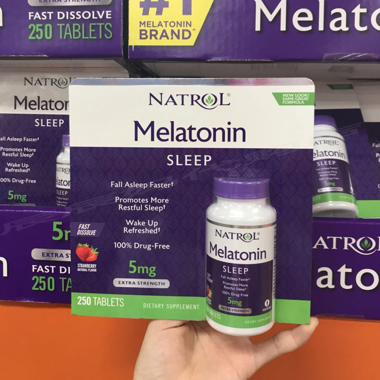 U.S. original Natrol Melatonin melatonin pineal gland 5mg 250 grains strawberry flavor