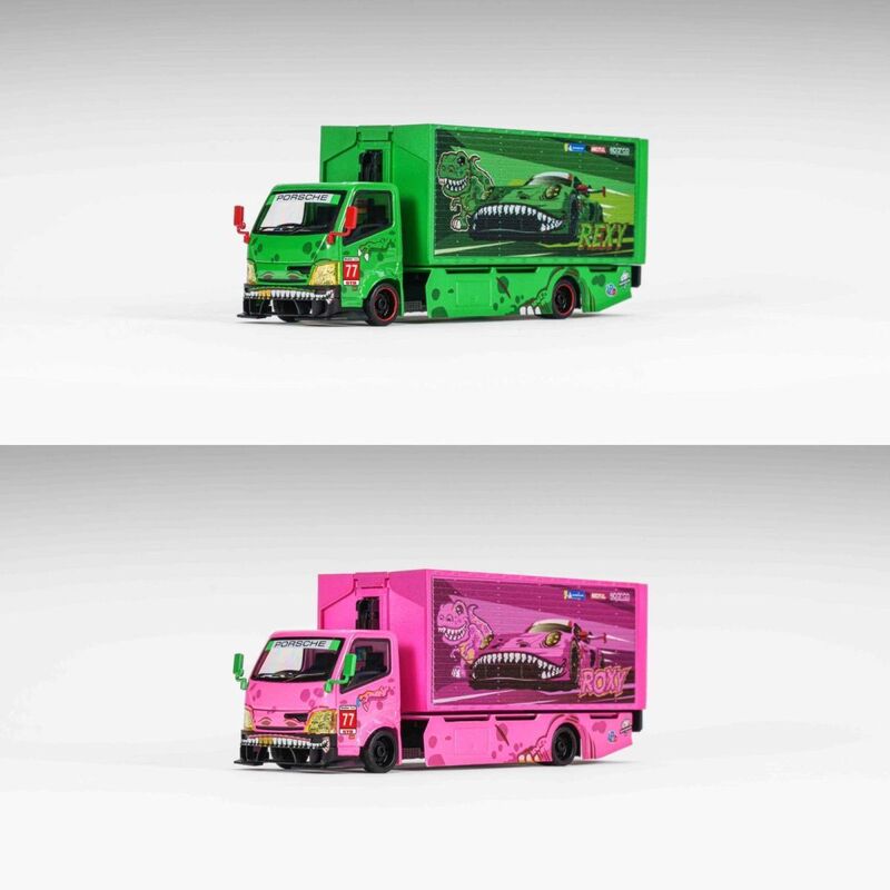 Mega Gear 1:64 Green Dinosaur Pink Dinosaur Pterosaur Transport Vehicle Alloy Car Model Mega Gear 1:64 Green Dinosaur Pink Dinosaur Pterosaur Transport Vehicle Alloy Car Model