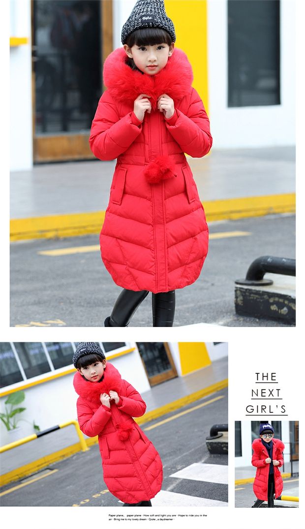 6 nữ lớn trẻ em áo khoác mùa đông cotton 2018 trẻ em 8 dày 10 xuống quần áo cotton 12 trường tiểu học 13 nữ 15 tuổi áo phao lót lông