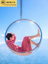 Great Deal Transparent Glass Autumn Thousands Net Red Shooting Props Hangchairs Space Sub acrylic Hemisphere Basket Outdoor Bubble Chair