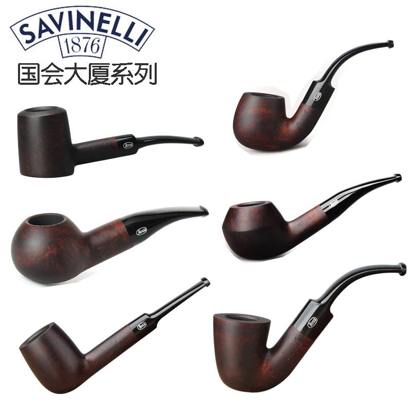 Italy imported Shafin men's solid wood pipe old-fashioned with shredded tobacco pot dry pipe tobacco bag pot retro handmade