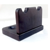 Черная твердая деревянная стойка Стеллажа Сплошная древесина Двухсета вертикальная труба Стояние Сидень