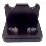 Черная твердая деревянная стойка Стеллажа Сплошная древесина Двухсета вертикальная труба Стояние Сидень