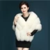 Hained của toàn bộ da cáo cáo lông khăn choàng mỏng giảm béo cáo lông áo choàng phụ nữ áo choàng lông - Faux Fur Faux Fur