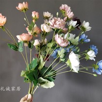Multi-head simulation grass rose anemone household flower arrangement wedding and celebration flower simulation silk flower small flower
