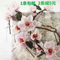 Magnolia rattan wedding flower air conditioning pipe winding ceiling window flower art silk flower rattan simulation flower fake flower