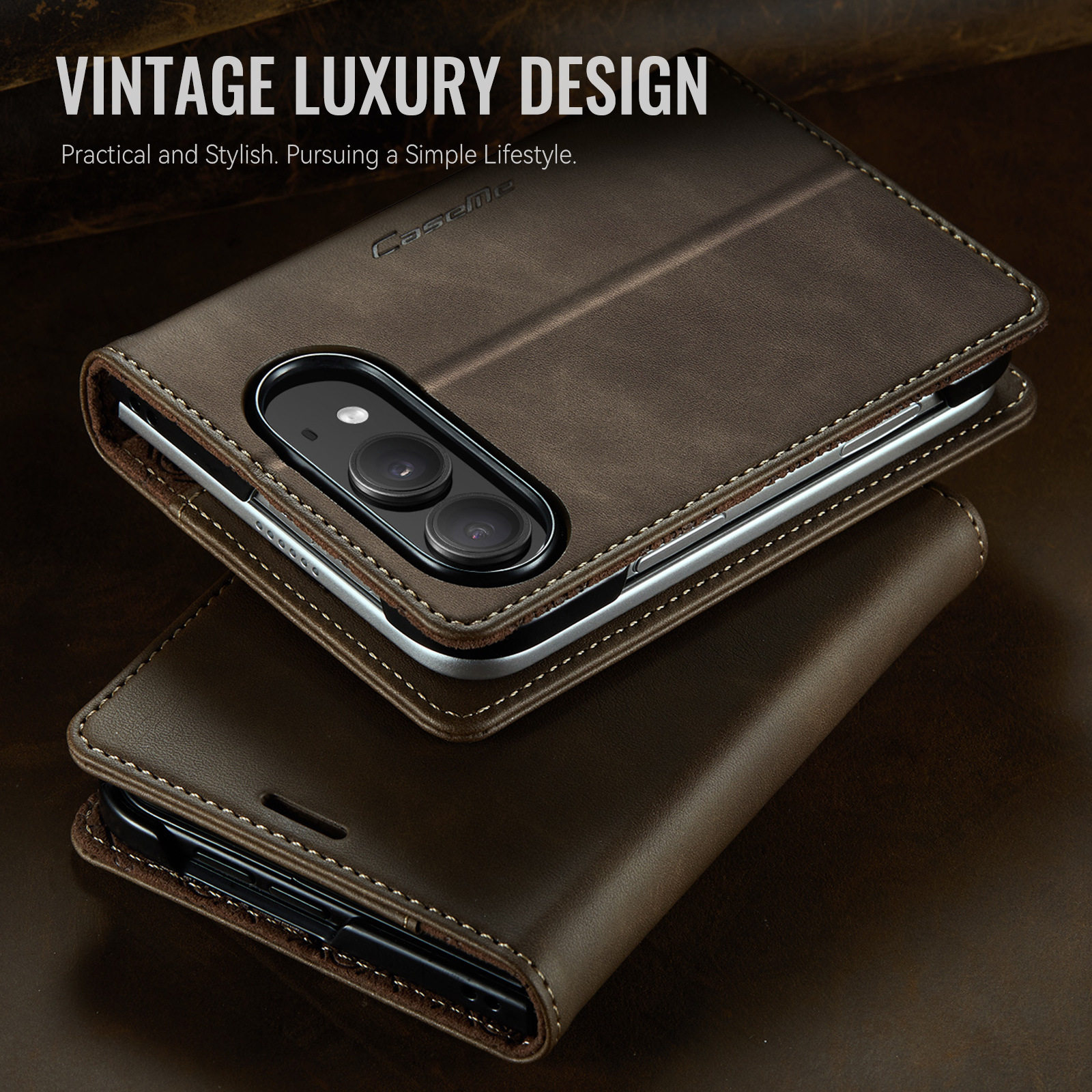 Faux Leather Wallet Emblem iPhone Case