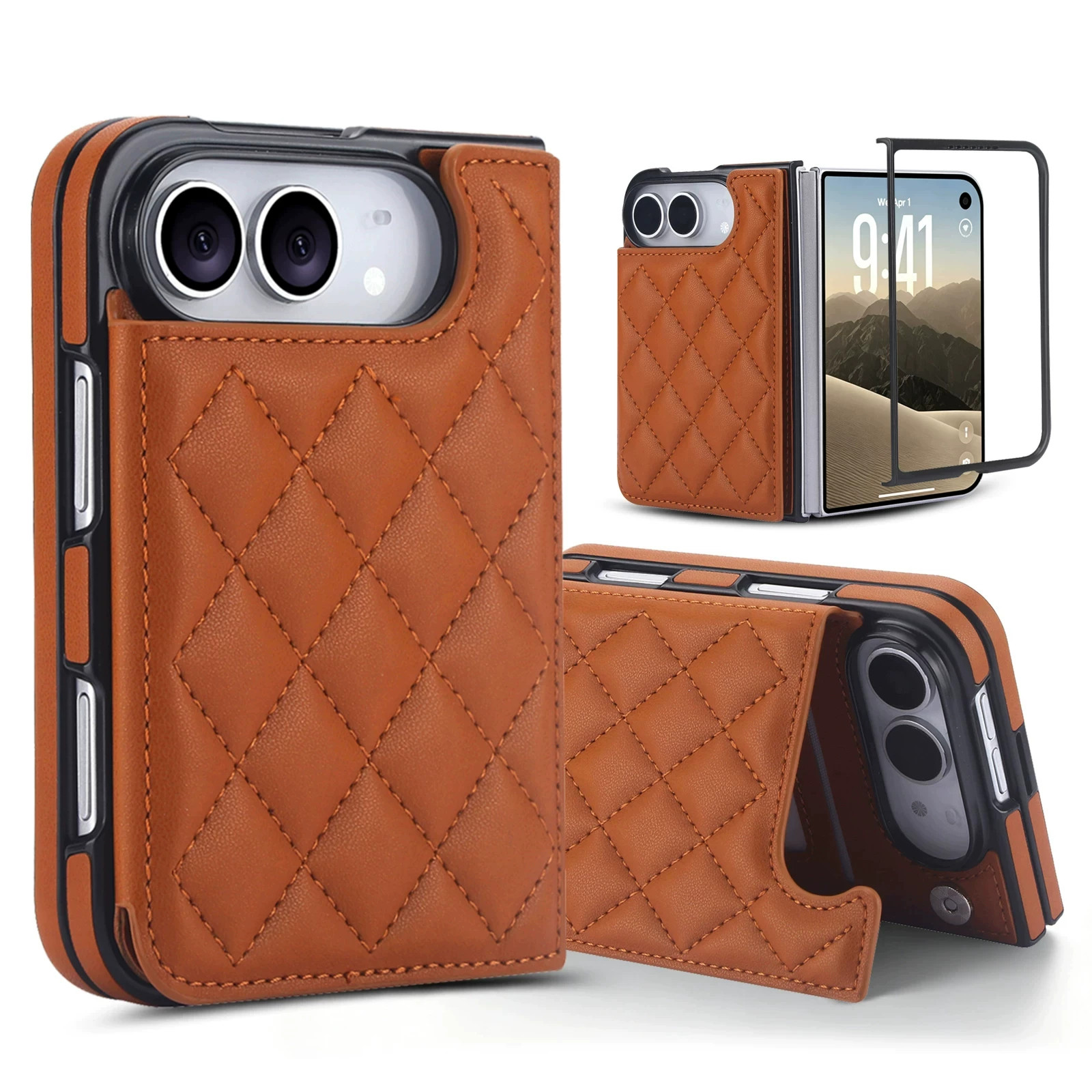 Rose Gold Diamond Quilted Leatherette iPhone Case
