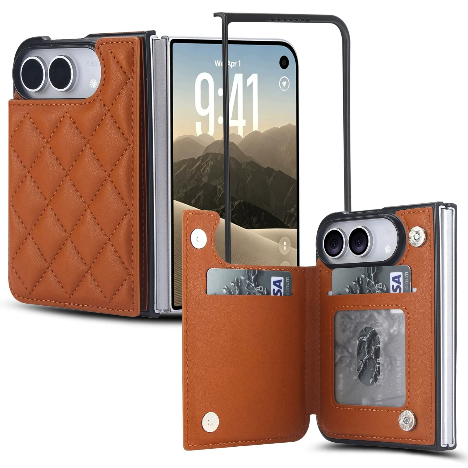 Rose Gold Diamond Quilted Leatherette iPhone Case