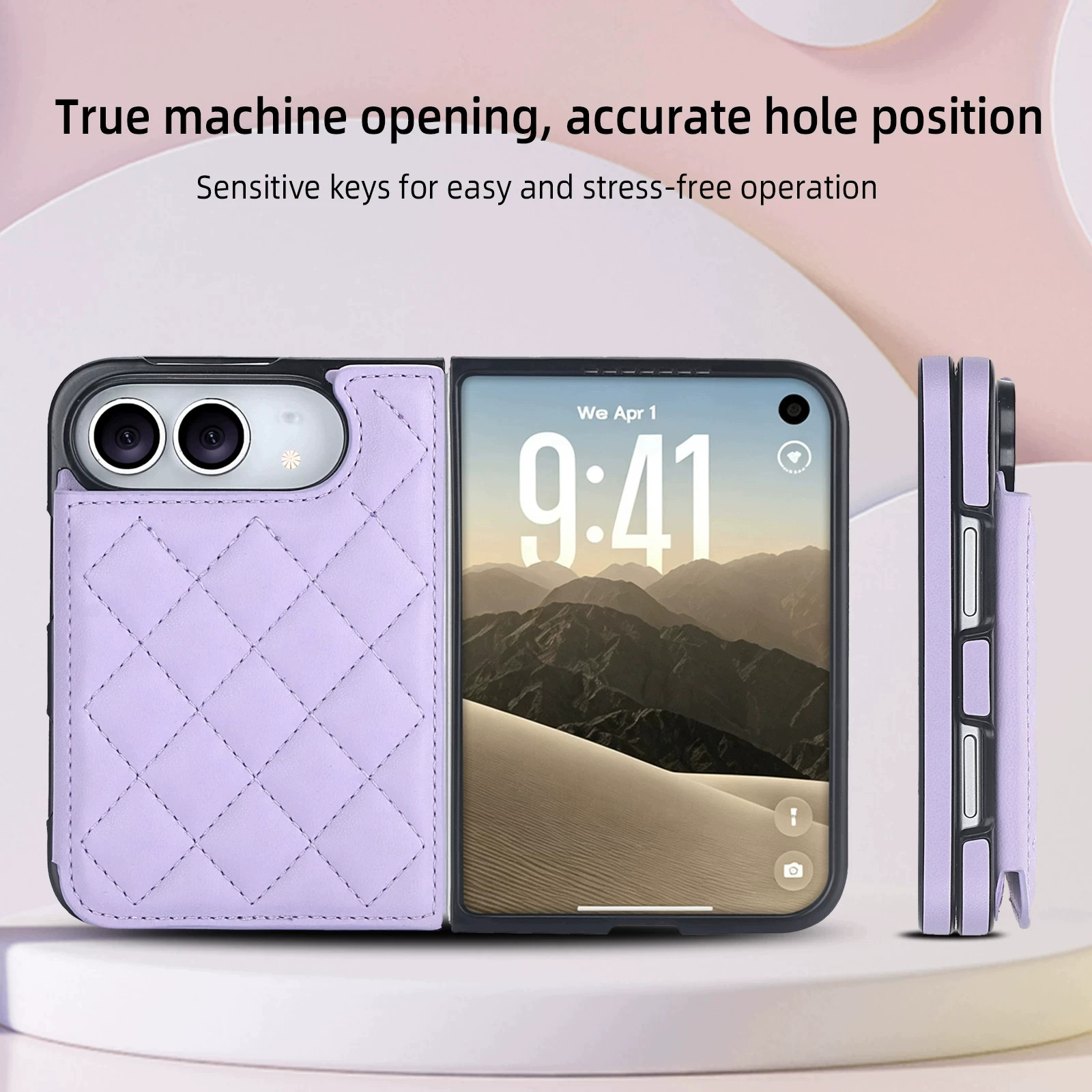 Rose Gold Diamond Quilted Leatherette iPhone Case