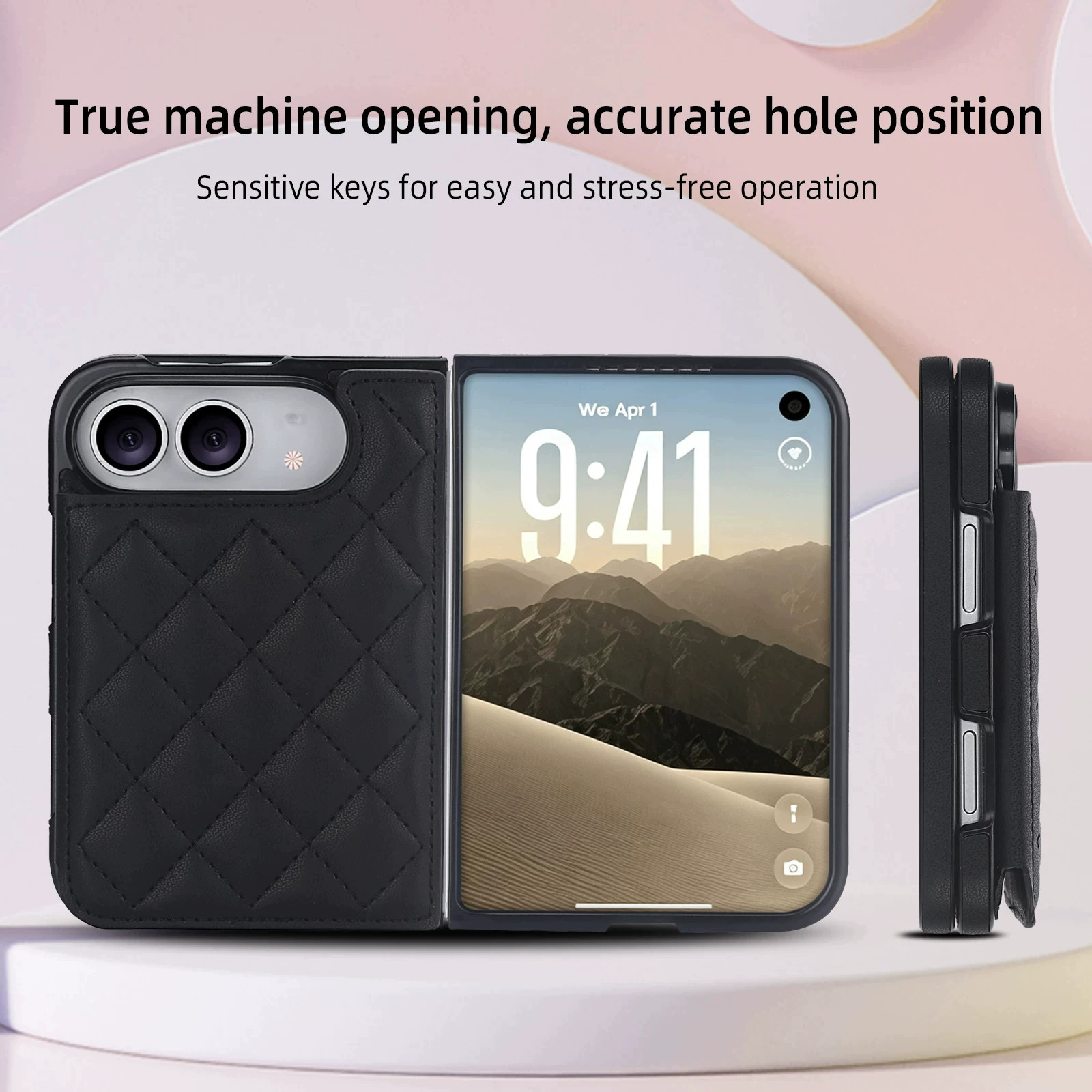 Rose Gold Diamond Quilted Leatherette iPhone Case