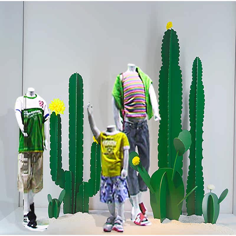 Simulation cactus plant DP event shopping mall window event Meichen decoration shooting props scene layout ornaments