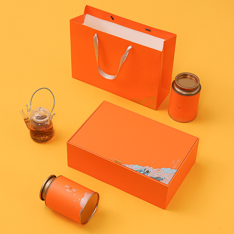 2022 Longjing Tea Caddy Gift Box Empty Box Universal Half Catty Xinyang Maojian Green Tea Tea Packaging Box Empty Gift Box