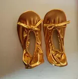 Мягкие золотые танцующие туфли, мягкая подошва, для выступлений, Индия